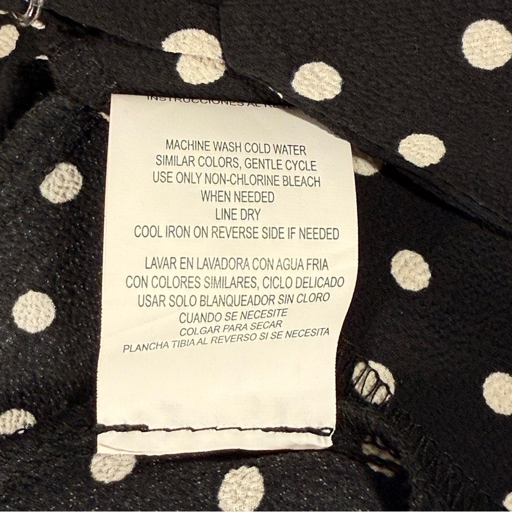 Speechless | Black and White Polka Dot Cold Shoulder Button Front Dress - Picture 11 of 12